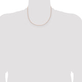 14k Rose Gold 1.05mm Solid Polished Spiga Chain