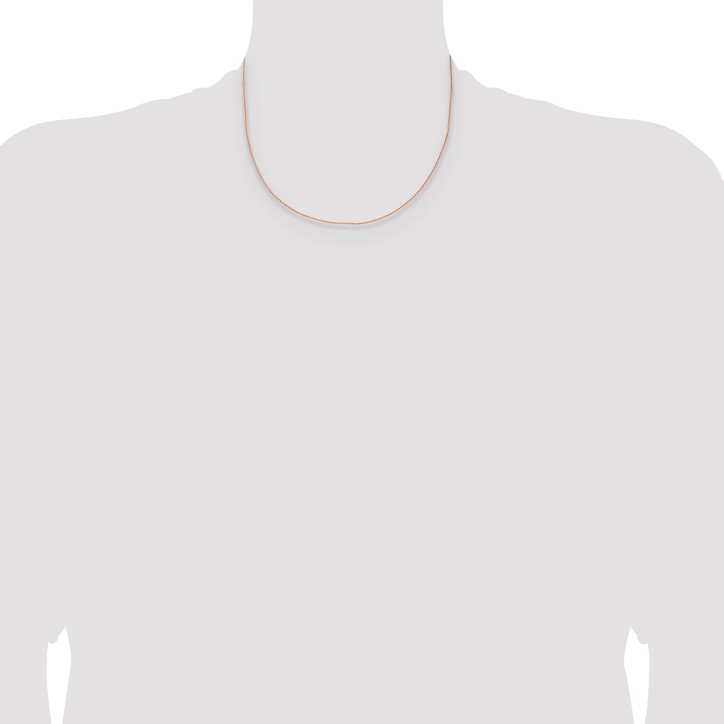 14k Rose Gold 1.05mm Solid Polished Spiga Chain