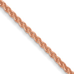 14k Rose Gold 1.05mm Solid Polished Spiga Chain