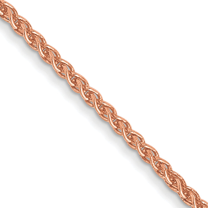 14k Rose Gold 1.05mm Solid Polished Spiga Chain