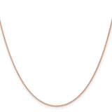 14k Rose Gold 1.05mm Solid Polished Spiga Chain