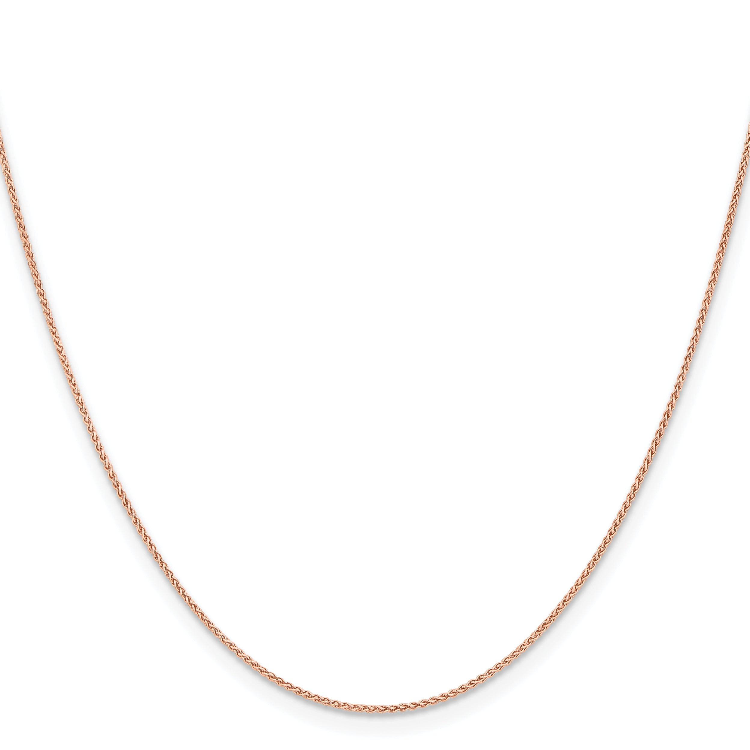 14k Rose Gold 1.05mm Solid Polished Spiga Chain