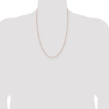 14k Rose Gold 1.05mm Solid Polished Spiga Chain