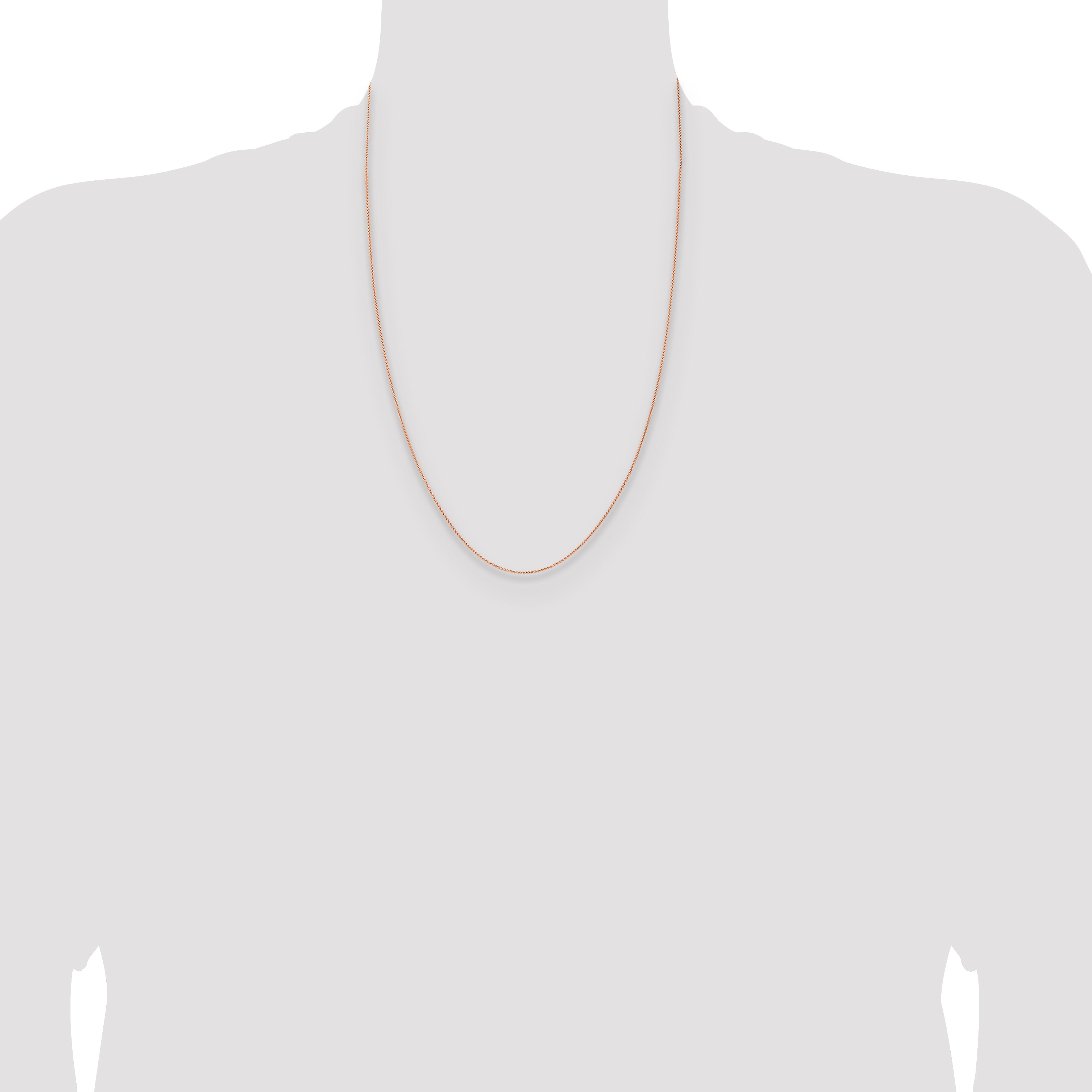 14k Rose Gold 1.05mm Solid Polished Spiga Chain
