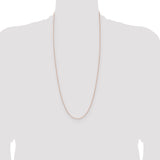 14k Rose Gold 1.05mm Solid Polished Spiga Chain