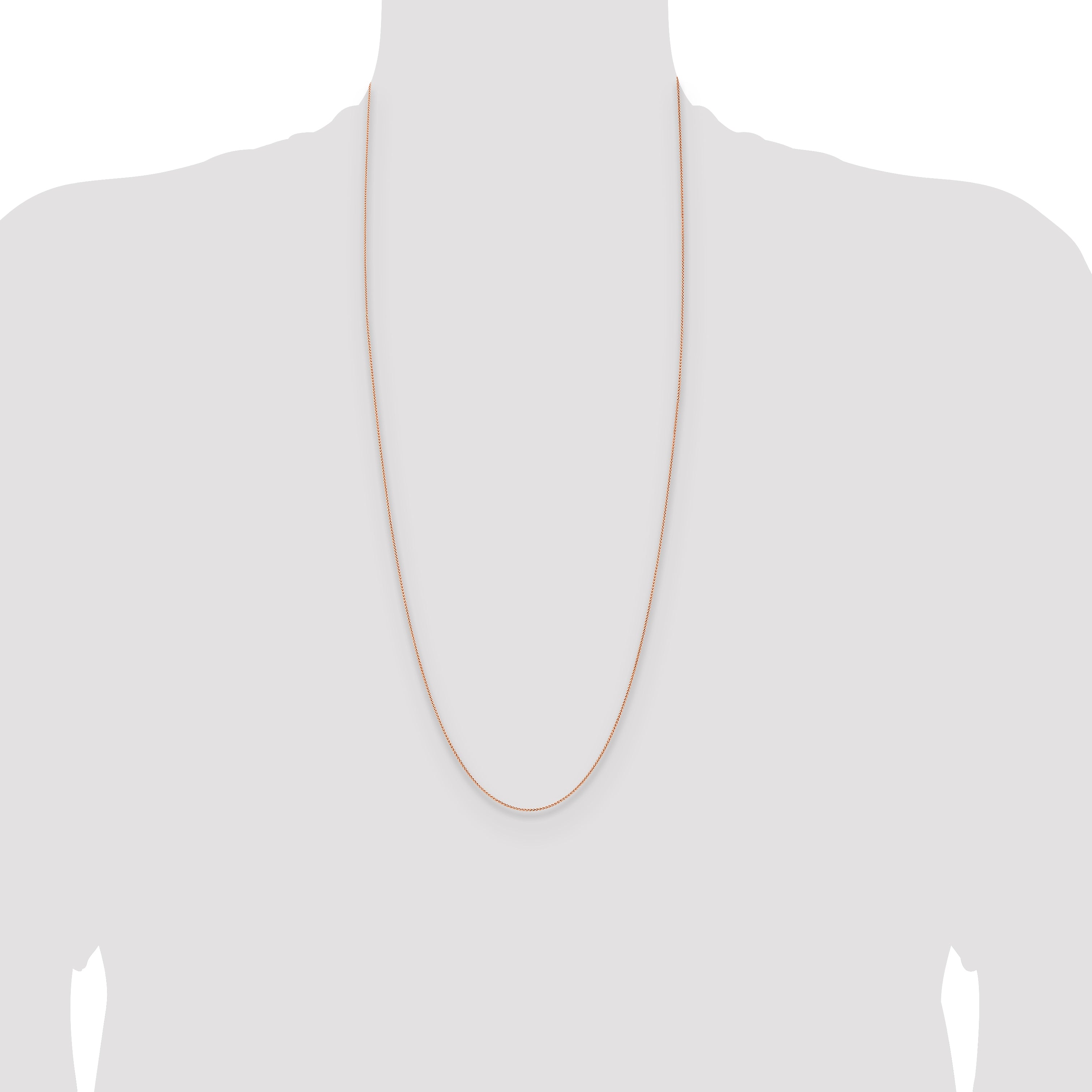 14k Rose Gold 1.05mm Solid Polished Spiga Chain