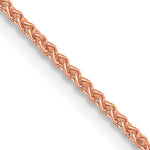 14k Rose Gold 1.25mm Solid Polished Spiga Chain