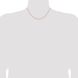 14k Rose Gold 1.25mm Solid Polished Spiga Chain