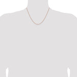 14k Rose Gold 1.25mm Solid Polished Spiga Chain