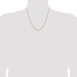 14k Rose Gold 1.25mm Solid Polished Spiga Chain