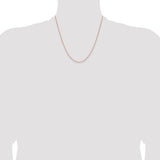 14k Rose Gold 1.25mm Solid Polished Spiga Chain