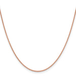 14k Rose Gold 1.25mm Solid Polished Spiga Chain