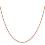 14k Rose Gold 1.25mm Solid Polished Spiga Chain