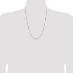 14k Rose Gold 1.25mm Solid Polished Spiga Chain