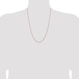 14k Rose Gold 1.25mm Solid Polished Spiga Chain
