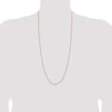 14k Rose Gold 1.25mm Solid Polished Spiga Chain