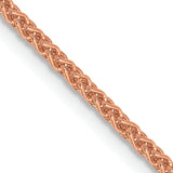 14k Rose Gold 1.7mm Solid Polished Spiga Chain