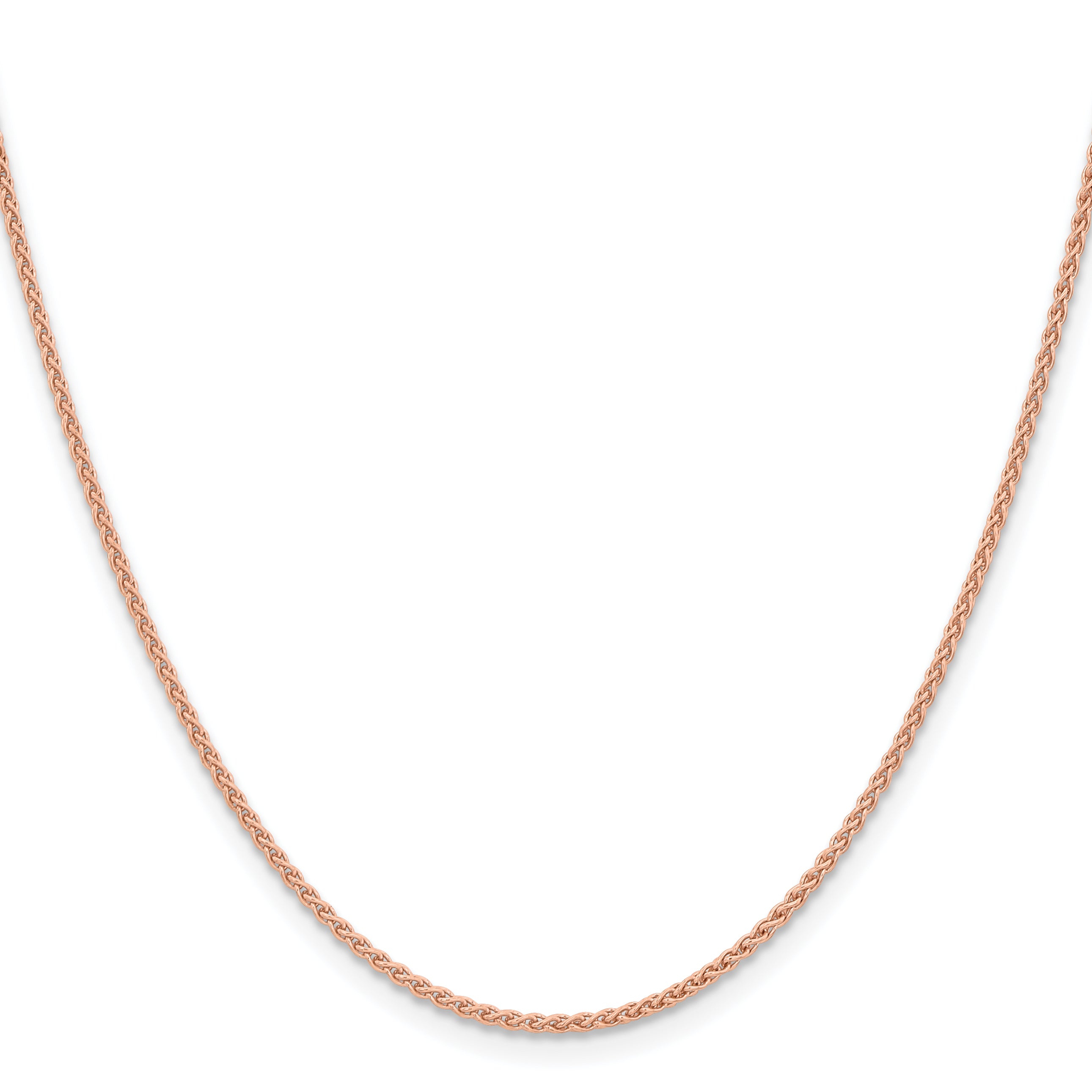 14k Rose Gold 1.7mm Solid Polished Spiga Chain