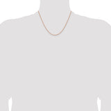 14k Rose Gold 1.7mm Solid Polished Spiga Chain