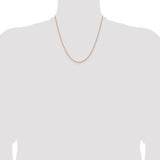 14k Rose Gold 1.7mm Solid Polished Spiga Chain