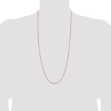 14k Rose Gold 1.7mm Solid Polished Spiga Chain