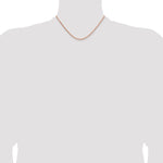 14k Rose Gold 2.1mm Solid Polished Spiga Chain