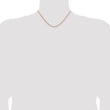14k Rose Gold 2.1mm Solid Polished Spiga Chain