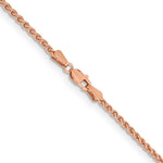 14k Rose Gold 2.1mm Solid Polished Spiga Chain