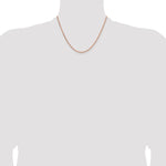 14k Rose Gold 2.1mm Solid Polished Spiga Chain