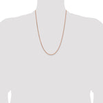 14k Rose Gold 2.1mm Solid Polished Spiga Chain