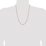 14k Rose Gold 2.1mm Solid Polished Spiga Chain