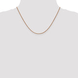 14k Rose Gold 1.25mm D/C Spiga Chain