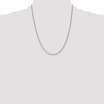 14k Rose Gold 1.25mm D/C Spiga Chain