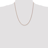 14k Rose Gold 1.25mm D/C Spiga Chain