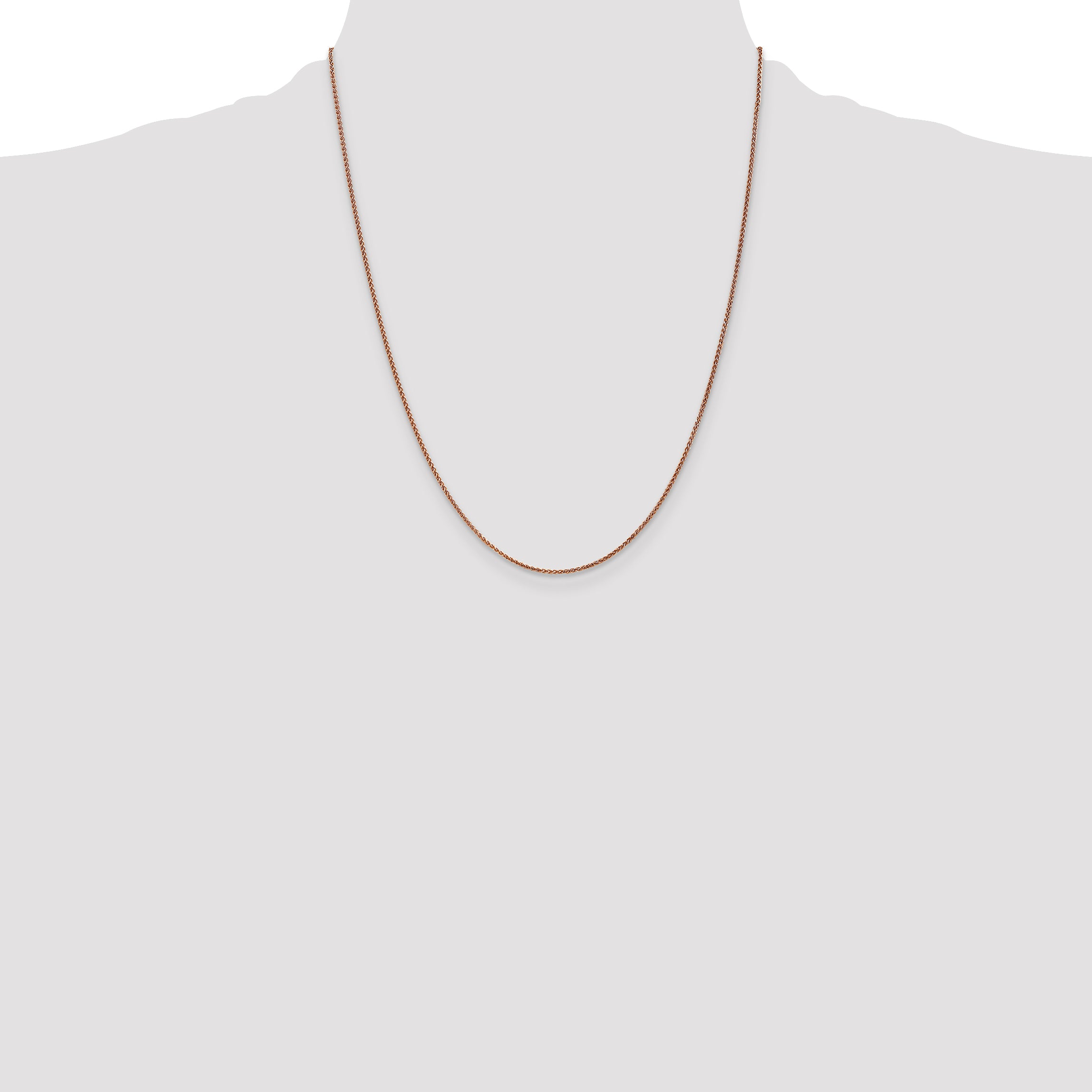 14k Rose Gold 1.25mm D/C Spiga Chain