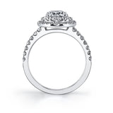 Claudia - Emerald Cut Double Halo Engagement Ring