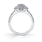Claudia - Petite Double Halo Engagement Ring