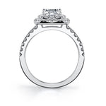 Double Halo Princess Cut Engagement Ring - Melodie