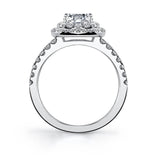 Double Halo Princess Cut Engagement Ring - Melodie