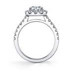 Pear Shaped Classic Halo Engagement Ring - Jacalyn