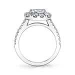 Olivia - Princess Cut Engagement Ring with Halo