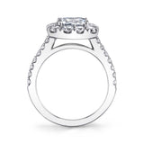 Olivia - Cushion Cut Engagement Ring with Halo