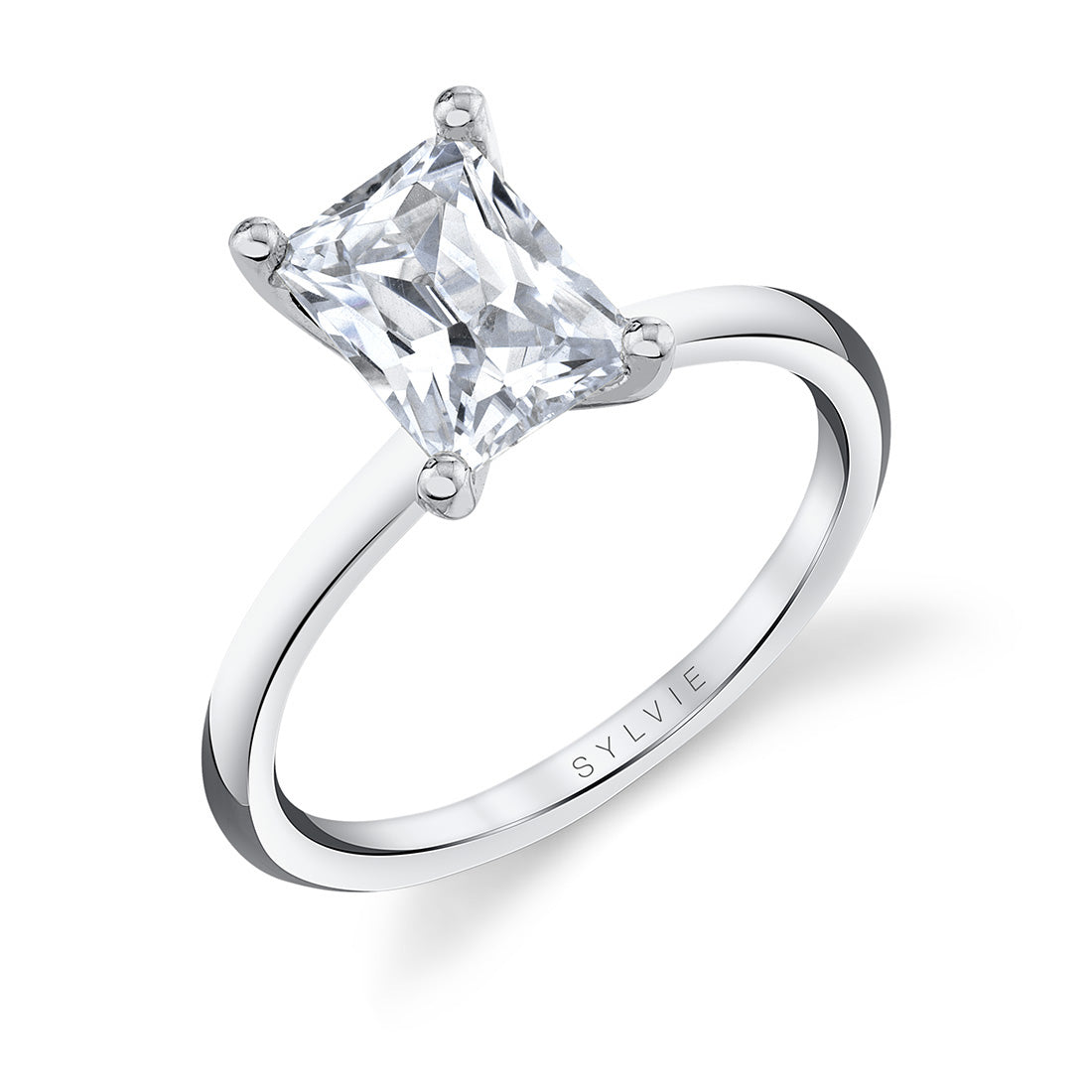 Radiant Cut Solitaire Engagement Ring - Amelia