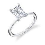Radiant Cut Solitaire Engagement Ring - Amelia