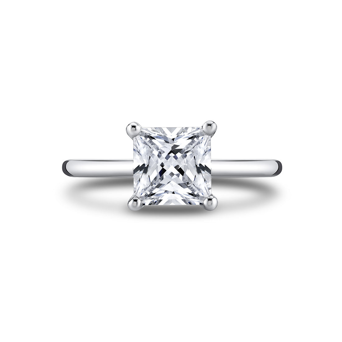Princess Cut Solitaire Engagement Ring - Amelia