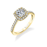 Emma - Cushion Cut Engagement Ring with Halo