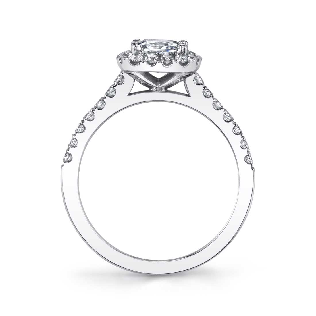 Emma - Emerald Engagement Ring with Halo