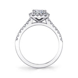 Emma - Emerald Engagement Ring with Halo
