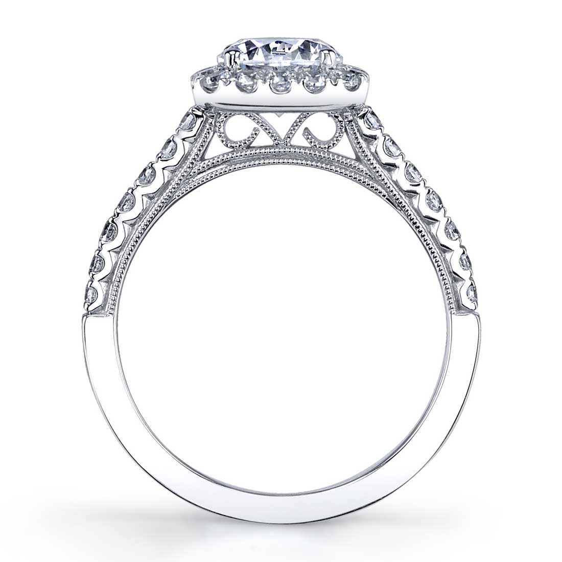 Oval Halo Engagement Ring - Diandra