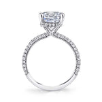 Princess Cut Classic Pave Engagement Ring - Jayla